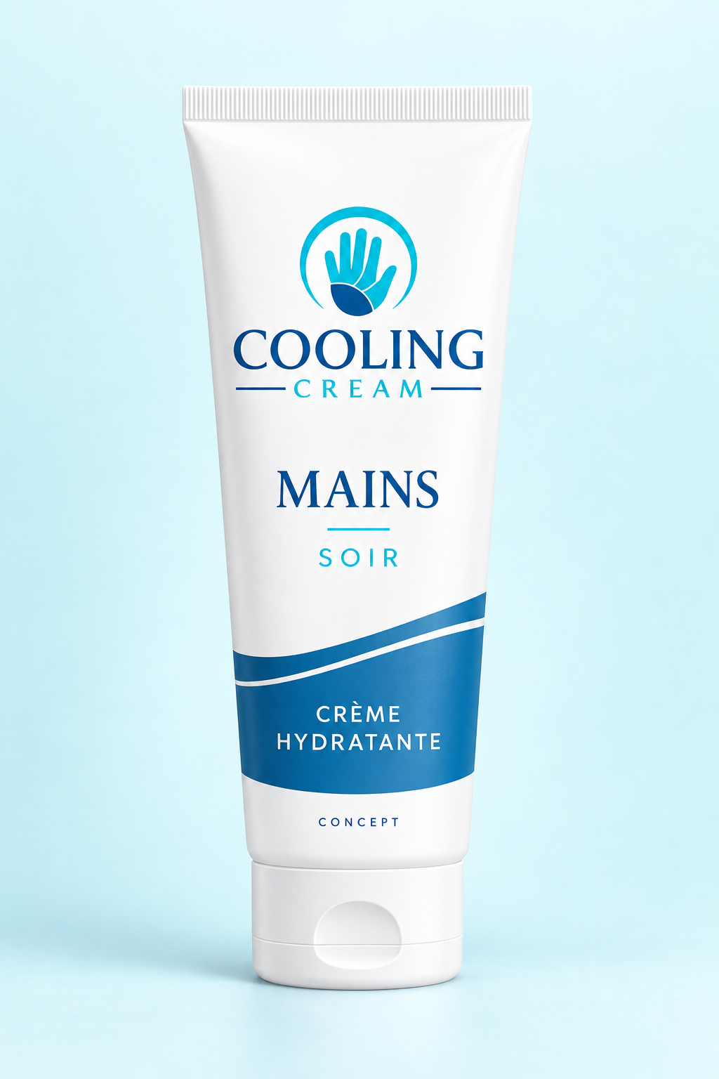 Concept de crème pour les mains Soir